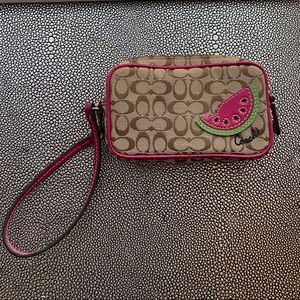 Coach Watermelon Pouch Wristlet